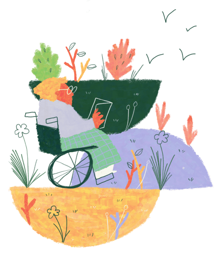 Ilustração representando consultas do Bom Viver